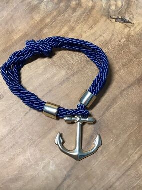 Gold Anchor Rope Marine Bracelet
